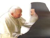 Giovanni Paolo II e il primate ortodosso di Grecia Christodoulos (4 maggio 2001)